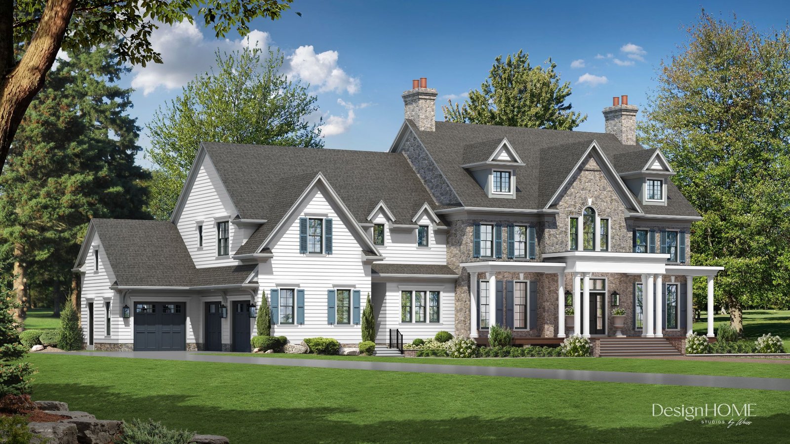 custom home builder in Philadelphia pa - home rendering - design home studios