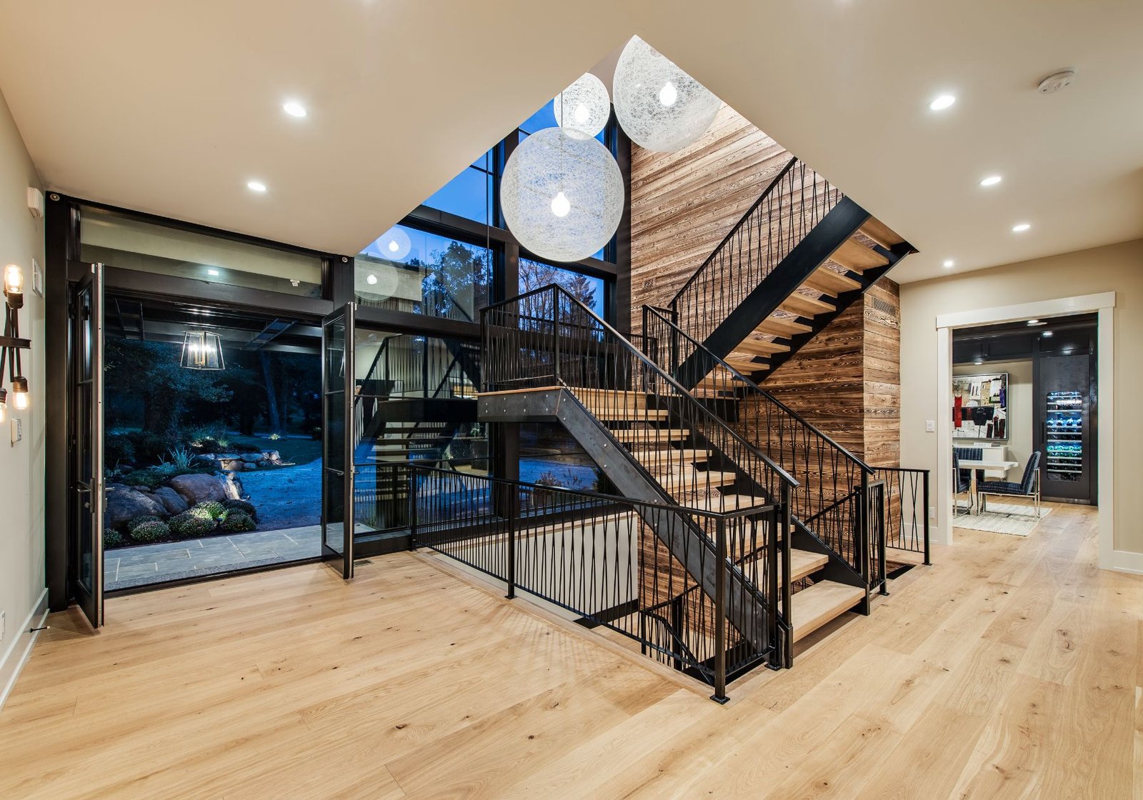 new homes Philadelphia pa - design home studios - staircase - globe lighting - modern home