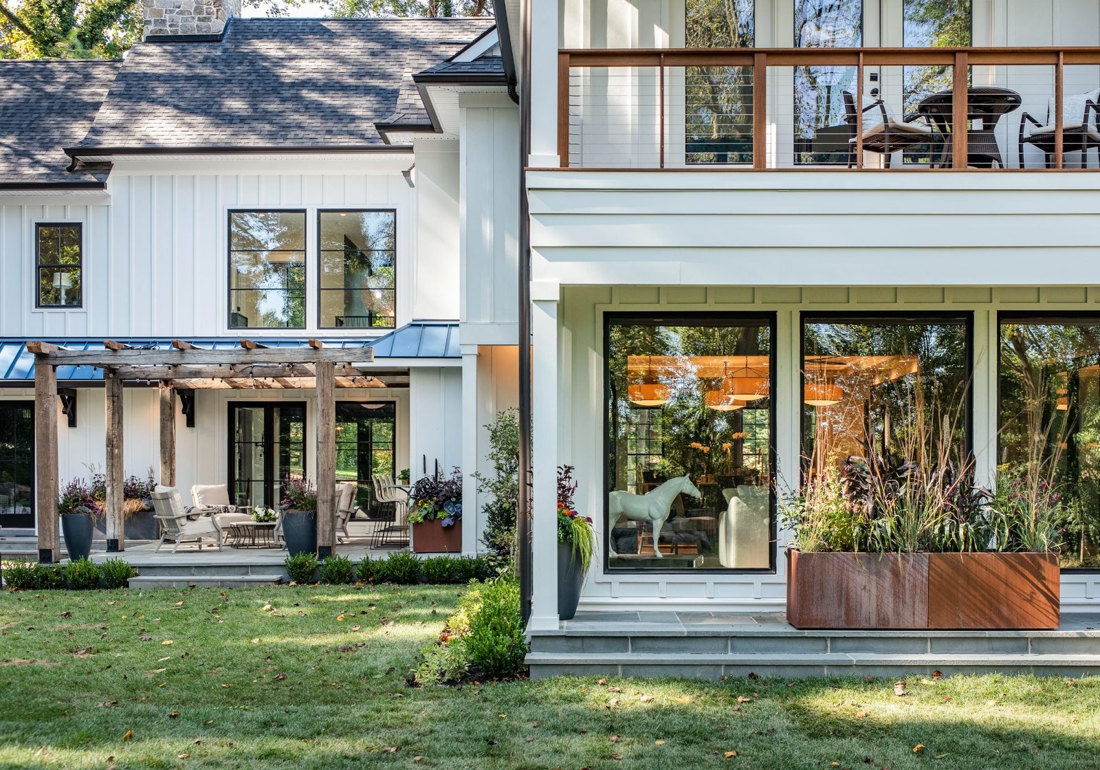 design home studios - best custom home builder Philadelphia pa - wooden planters - home exterior