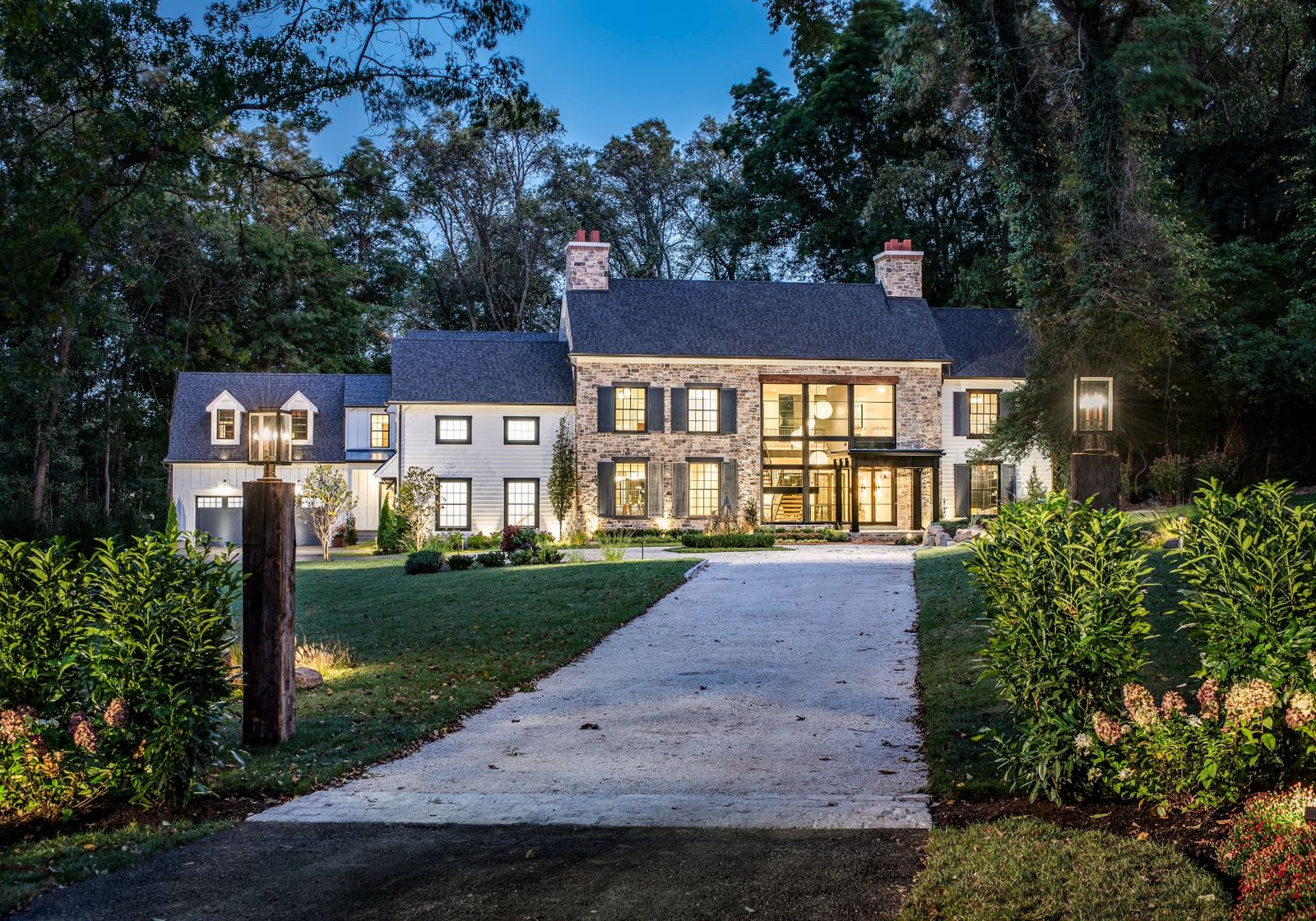 custom home builder Philadelphia pa - design home studios - white driveway