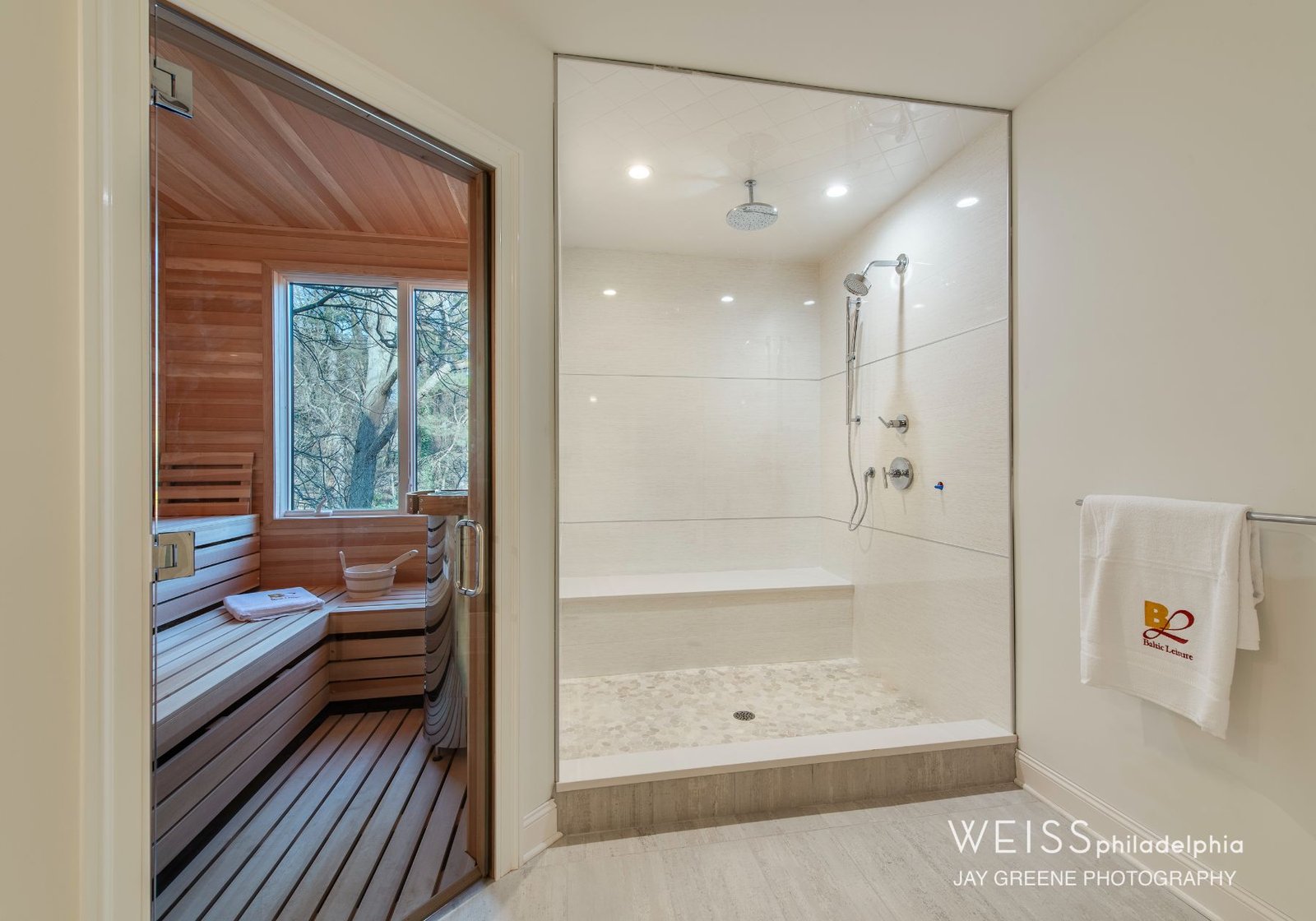 custom home builder Wayne pa - sauna and steam shower